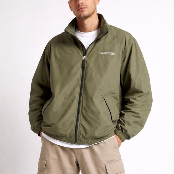 Polo Sport Ralph Lauren Other - VTG Polo Sport Ralph Lauren Men XL Olive Green Full Zip Windbreaker Jacket Nylon